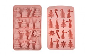 Molde silicona 16 figuras Navidad